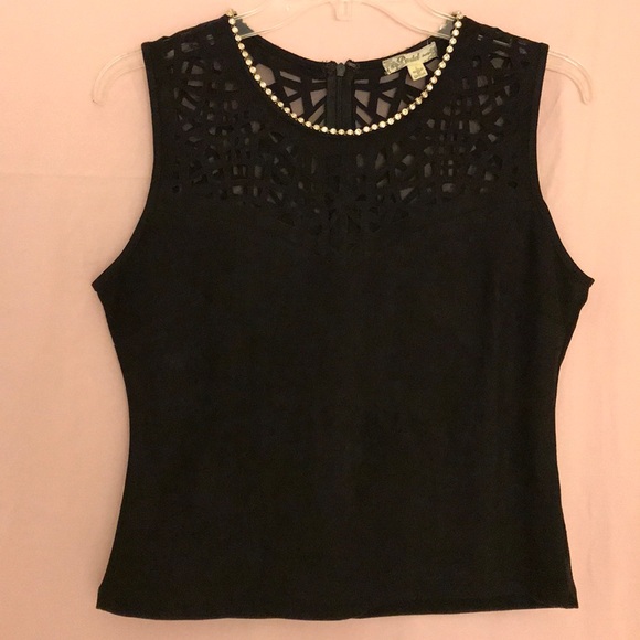 Gorgeous Black Top by Pastel Design Size L - Picture 1 of 4